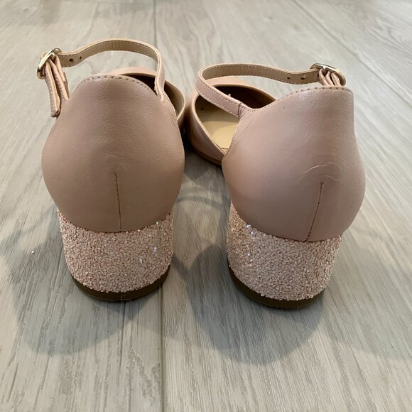 Mellow Yellow Ballet Pink Heels with Glitter - Picture 5 of 7